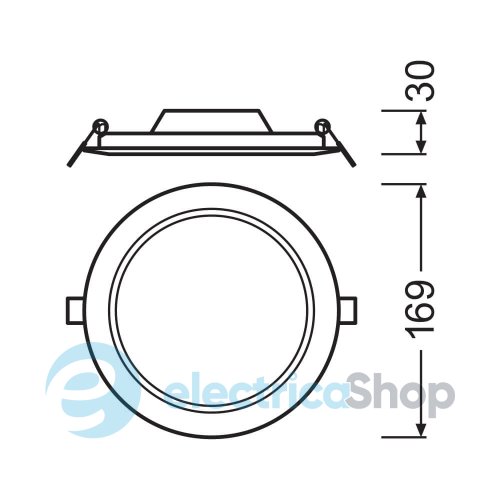 Светильник встроенный Ledvance DL SLIM DN155 12W 4000K WT