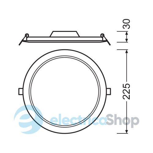 Светильник встроенный Ledvance DL SLIM DN210 18W 4000K WT