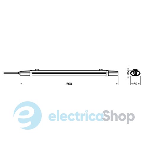Линейный промышленный светильник LEDVANCE DAMP PROOF DP SLIM ECO 600 18W 865 IP65 4058075601598