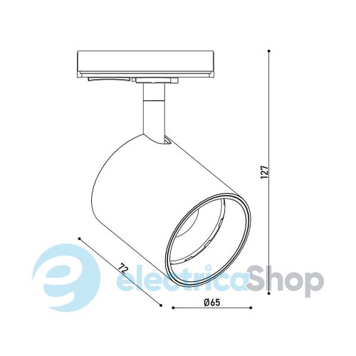 Трековий світильник KLOODI KD-GOLF 10W 3K WH LED 800Lm