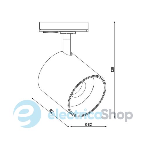 Трековый светильник KLOODI KD-GOLF 18W 4K BK LED 1440Lm