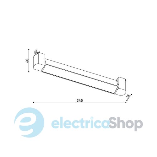 Светильник трековый однофазный KLOODI KD-LINE TURN345 PC 20W 3K WH
