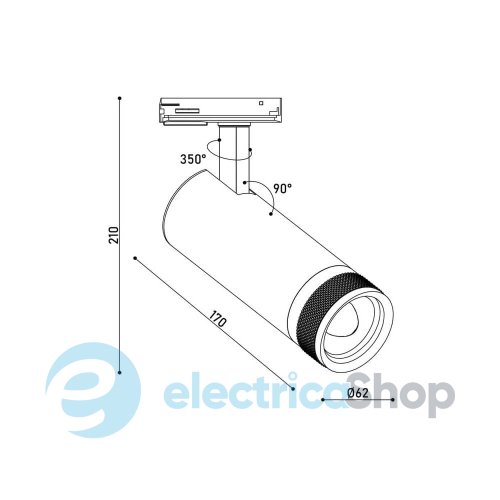 Трековий світильник KLOODI KD-FOCUS 15W 3K WH LED 1200Lm