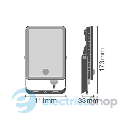 Прожектор FL ESSENTIAL OSRAM 20W 1900lm BK 4000К 4099854430077 датчик движения и дневного света