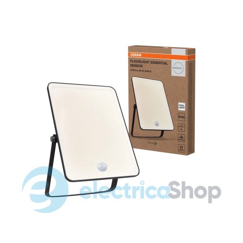 Прожектор FL ESSENTIAL OSRAM 50W 4750Lm BK 4000К 4099854430213 датчик движения и дневного света