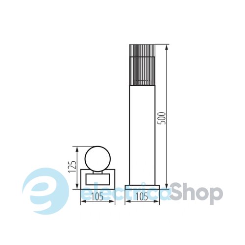 Парковый столбик Kanlux RADILO 46204