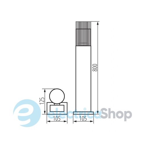 Парковый столбик Kanlux RADILO 46205