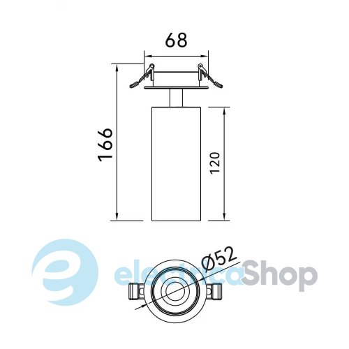 Светильник-спот поворотный Tube LED 1x15W 3000K 1300Lm IP20 LM-TB-52-SR-3K-WH