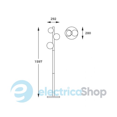 Торшер Zuma Line FORES F0574-03N-V6AA