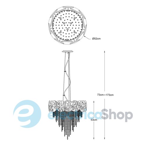 Люстра Zuma Line ASTRA P0619-07A-K4K4