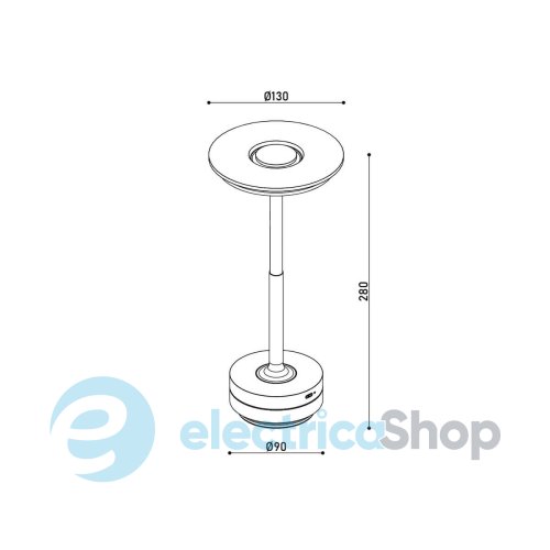Настольная лампа KLOODI TA-5V CLA CCT BK LED 5W 2700-6500K 350Lm