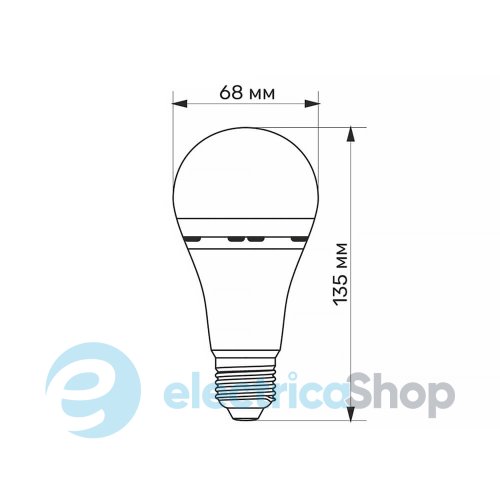 LED лампа аккумуляторна TITANUM A68 9W E27 4000K 220V TL-EMA68-09274