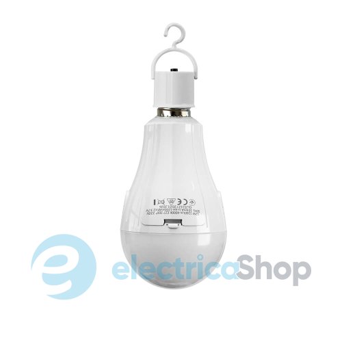 LED лампа аккумуляторная TITANUM A80 12W E27 4000K 230V TL-EMA68-09274