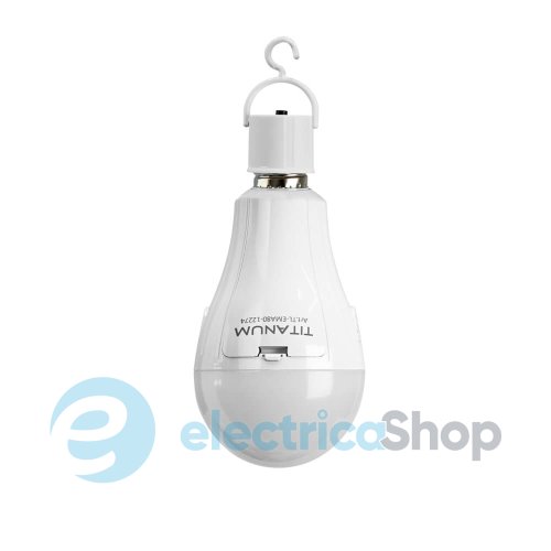 LED лампа аккумуляторная TITANUM A80 12W E27 4000K 230V TL-EMA68-09274