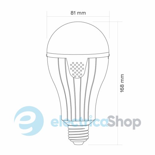 LED лампа аккумуляторная TITANUM A80 12W E27 4000K 230V TL-EMA68-09274