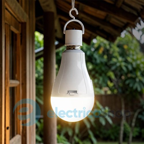 LED лампа аккумуляторная TITANUM A80 12W E27 4000K 230V TL-EMA68-09274