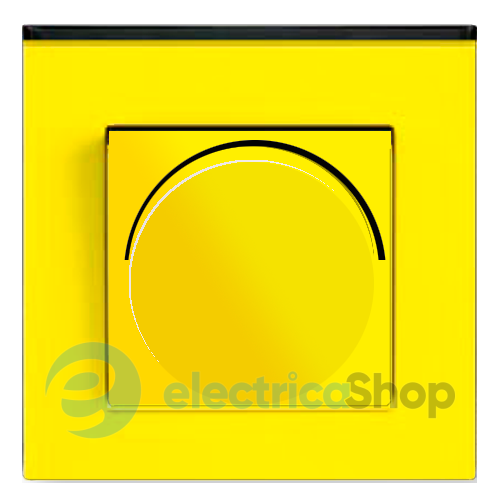 Панель поворотного светорегулятора «Levit», цвет «желтый / дымчатый черный»