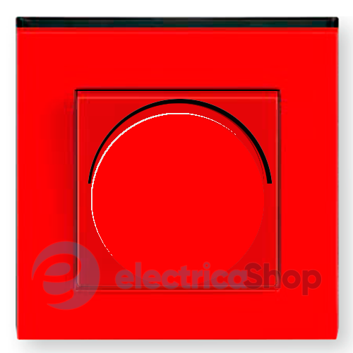 Панель поворотного светорегулятора «Levit», цвет «красный / дымчатый черный»