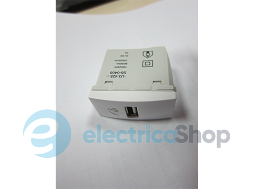 Розетка USB-вихід для зарядки 1-модуль. Unica білий MGU3.428.18