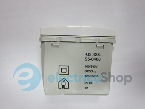 Розетка USB-вихід для зарядки 1-модуль. Unica білий MGU3.428.18