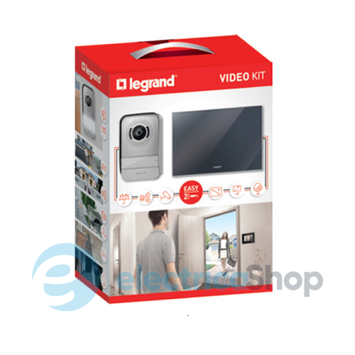Відеодомофон з кольоровим дисплеєм 7'' дзеркало Legrand 369220 (комплект)