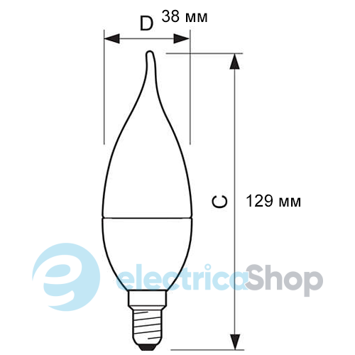 Світлодіодна лампа Philips MASTER LEDcandle DT 6-40W E14 BA38 CL