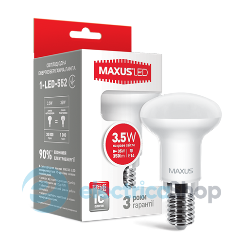 Светодиодная лампа MAXUS LED R39 3.5W 4100K 220V E14 (1-LED-552)