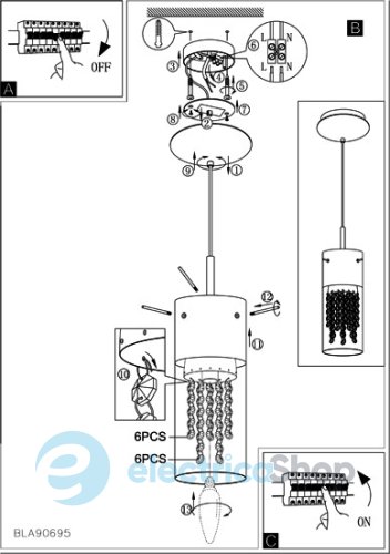 Люстра EGLO Diamond (90695)