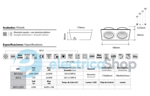 Світильник точковий вбудований BPM Lighting 3012 GU5.3