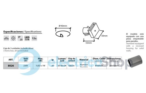 Світильник точковий вбудований BPM Lighting 8026