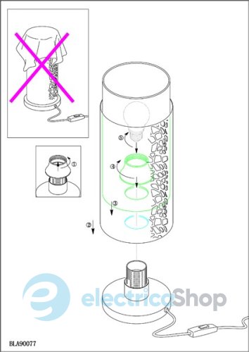 Настільна лампа EGLO 90077 Almera 1