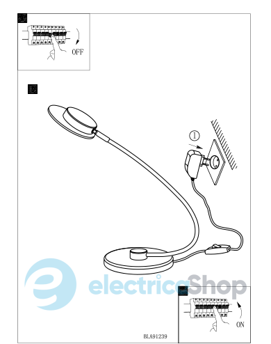 Настольная лампа EGLO 91239 Hayet 1