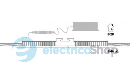 Светодиодный точечный встроенный LED светильник Eurolamp 20W "круг" 20W/4000K (LED-DLR-20/4)