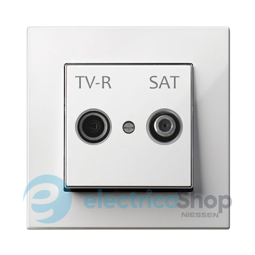 Панель телевизионной розетки TV-R/SAT, Sky Niessen, цвет белый