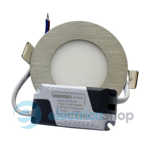 Точковий світлодіодний світильник DL 04 LED 4W R AL, алюміній (4W/6000К)  1060