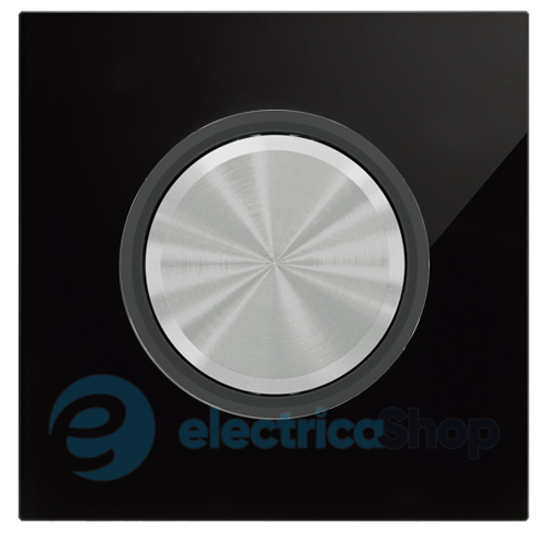 Светорегулятор универсальный, поворотно-нажимной 60 - 400 Вт/ВА Sky moon Niessen, цвет черное стекло