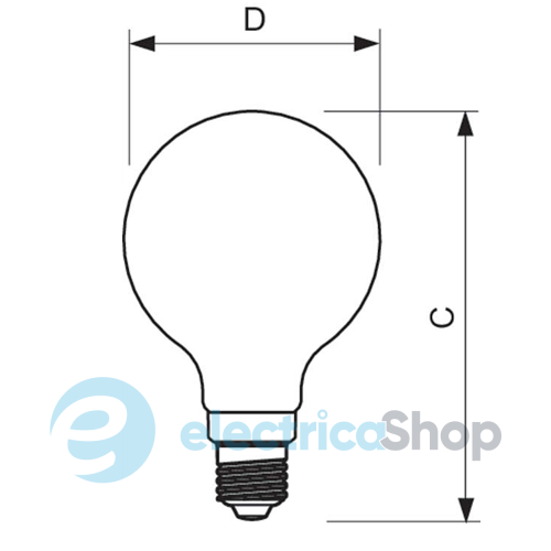 Лампа світлодіодна декоративна Philips LED Fila Dim E27 7-70W 2700K 230V G93 CL