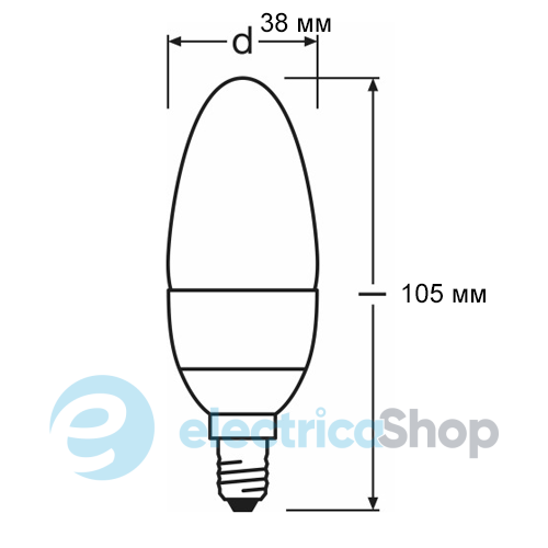 Лампа светодиодная Osram LED Star Classic B40 6.5W frosted Е14