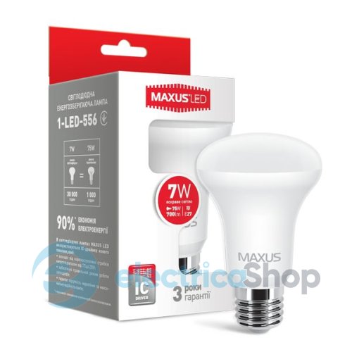 Лампа светодиодная MAXUS LED R63 7W 4100K 220V E27 (1-LED-556)