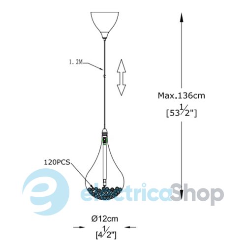 Люстра Zuma PERLE P0226-01A-F4RK