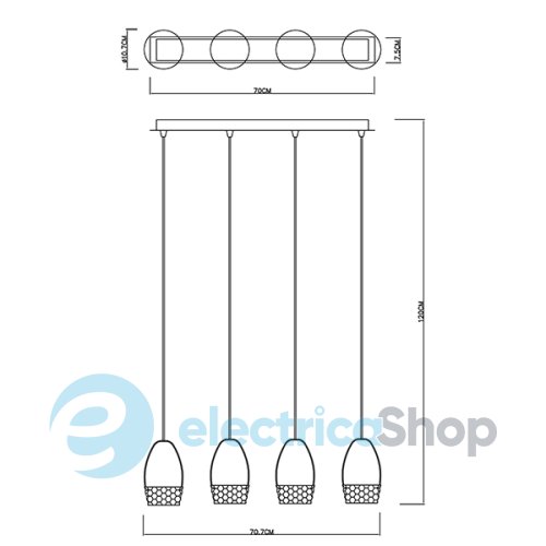 Люстра MD1510-4A Chrome Zuma SILA