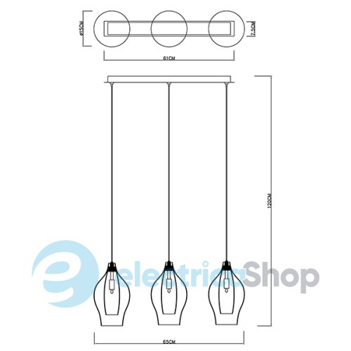 Люстра MD1506-3A Clear Zuma MIRANDA