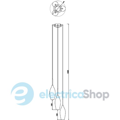 Люстра Zuma CHAMPAGNE MD2101A-3BL