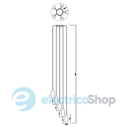 Люстра Zuma CHAMPAGNE MD2101A-5BL