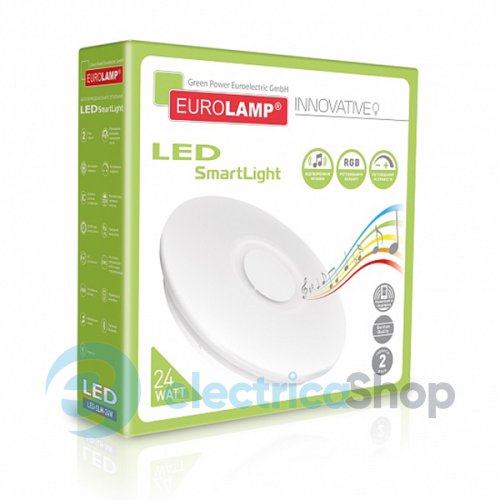 Світлодіодний світильник Eurolamp SMART LIGHT RGB 24W 3000-6500K диміруваний (LED-SLM-24W)