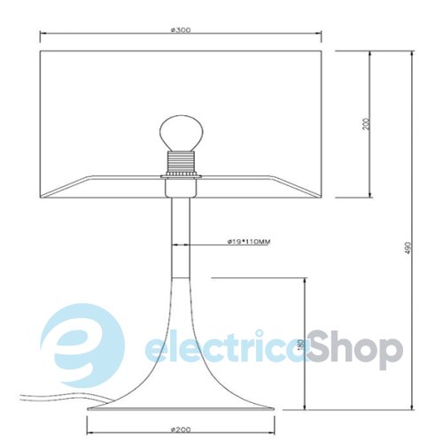 Настольная лампа Zuma TS-010638T-CHWH