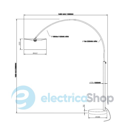 Торшер Zuma TS-010121F-CHBK Vision
