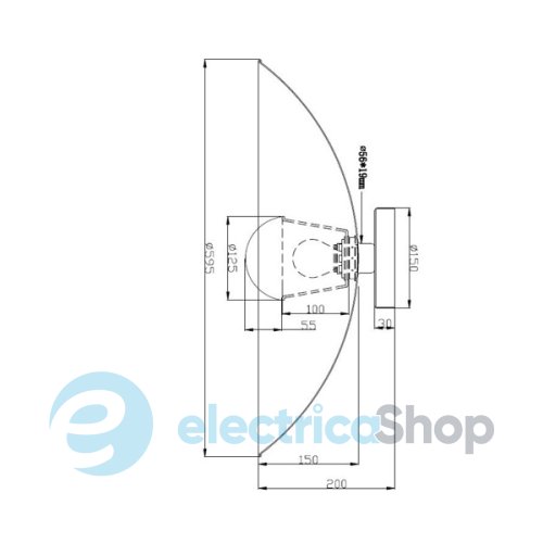 Светильник Zuma TS-100422WL-BKGO Antenne