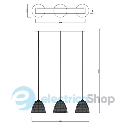 Люстра Zuma PICO BLACK MD9023-3B