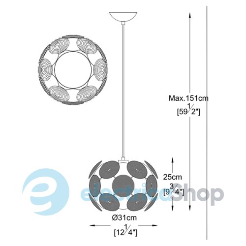 Люстра Zuma EZIO (P0317-01M-E0RU)